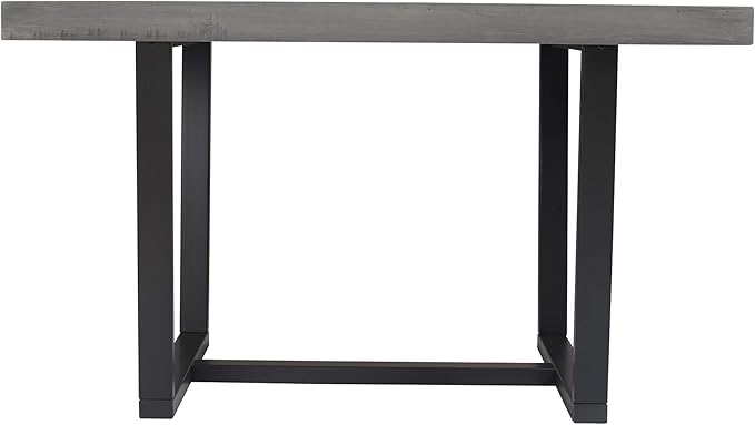 Walker Edison Andre Modern Solid Wood Dining Table, 52 Inch - Image 3
