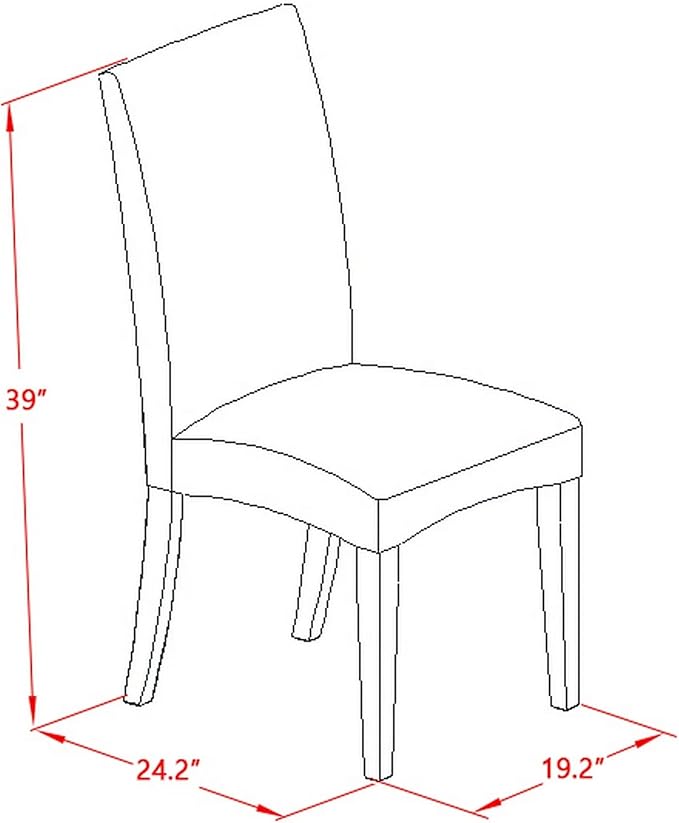 East West Furniture AMDR3-OAK-16 3 Piece Dining Room Table Set Contains a Round - Image 16