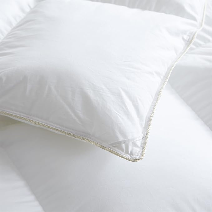 Luxurious White Solid Medium Weight, Twin Size Goose Feathers Down Comforter - Image 7