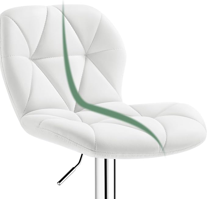 Yaheetech Bar Stools Set of 4, Adjustable PU Leather Swivel Barstools, Modern - Image 9
