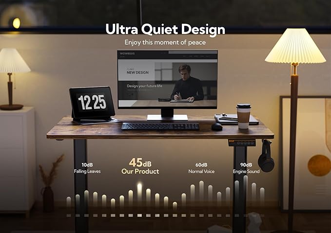 Claiks Electric Standing Desk, Adjustable Height Stand up Desk, 40x24 Inches - Image 7