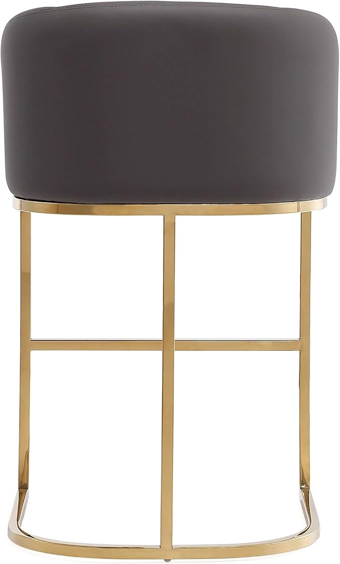 Manhattan Comfort Louvre 26 Inch Mid Century Modern Counter Height Bar Stools - Image 7