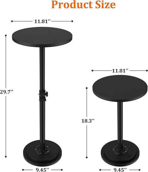 2Pack Drink Table, Small Round Side Table - Image 2