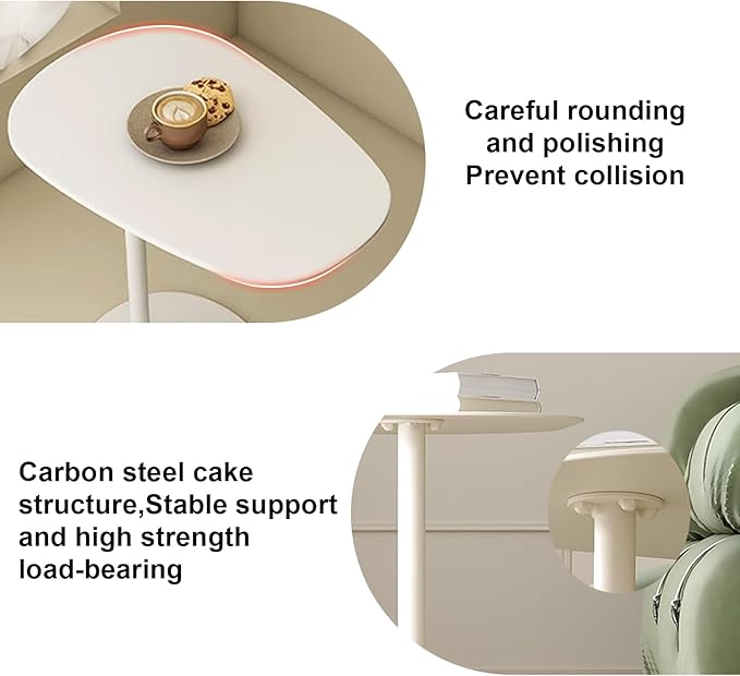 Modern Metal Side Table C Shaped End Table - Image 5