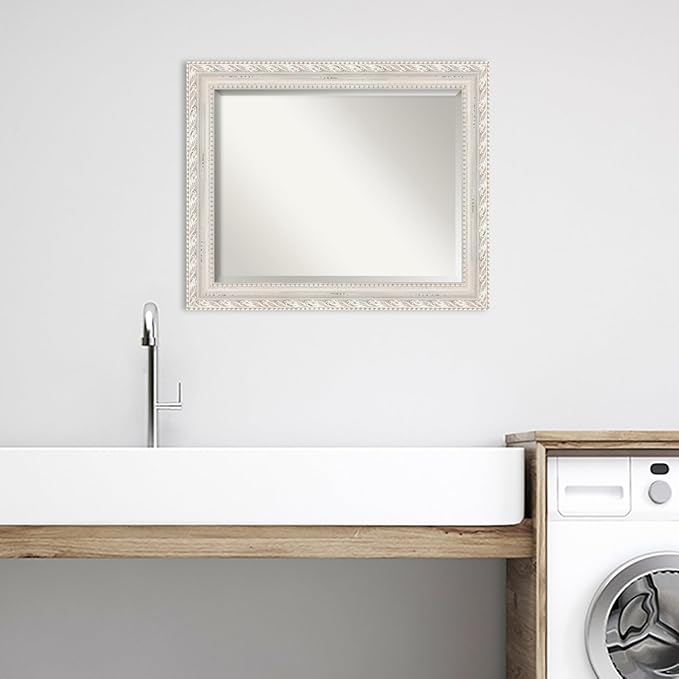 Amanti Art White Bathroom Mirror - Image 6
