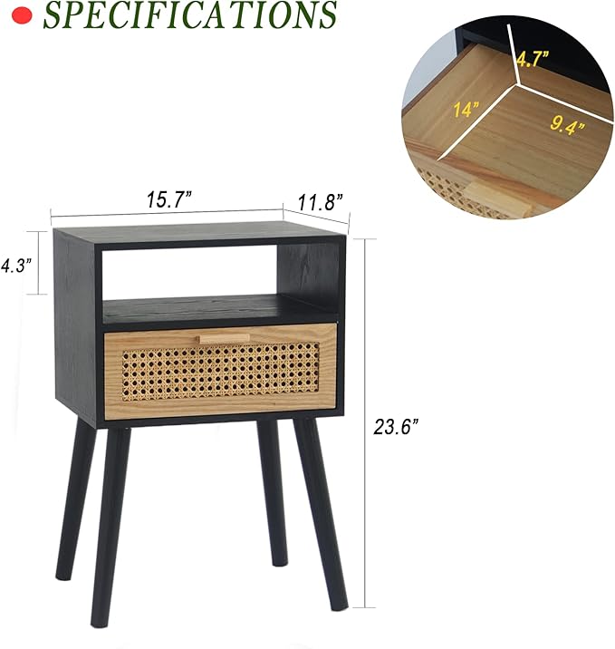 MaxSmeo Mid Century Modern Nightstand - Image 3