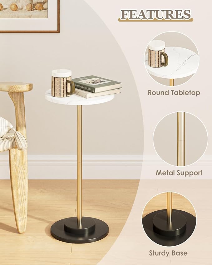 Round Side Table, Small Drink Table - Image 6
