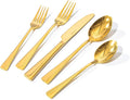 KINGSTONE Silverware Set for 12, 60-Piece Forged 18/10 Stainless Steel Flatware by KINGSTONE
