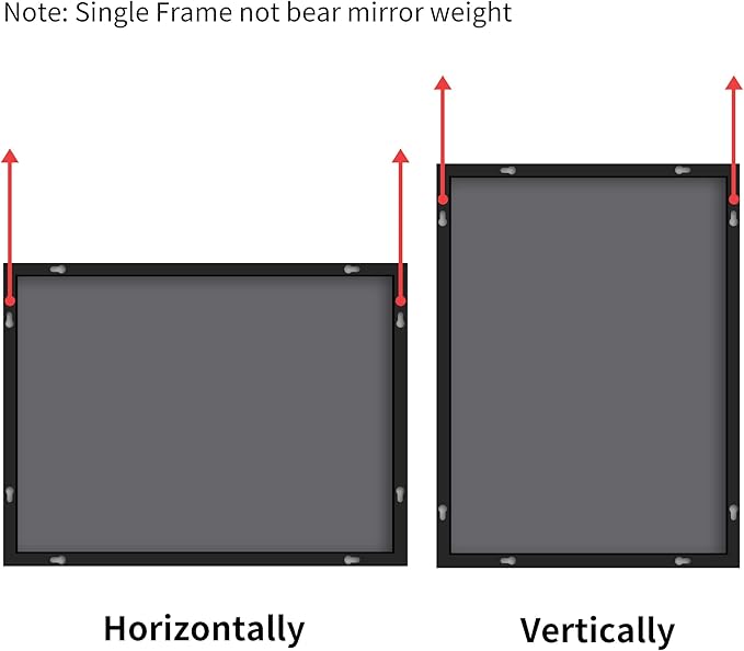 Black Bathroom Mirror for Wall, 30x50 Inch Rectangle Mirrors - Image 7