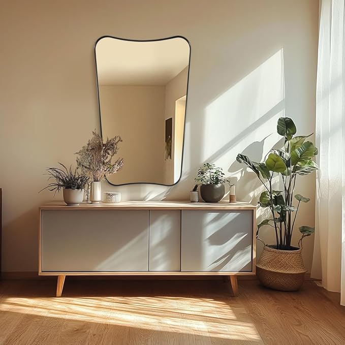 ANDY STAR 30x48 Inch Matte Black Mirror, Modern Bathroom Mirror in Premium - Image 3