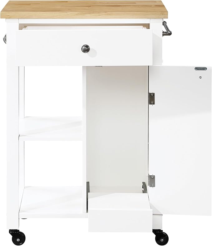 OSP Home Furnishings Derry Modern Farmhouse Kitchen Cart - Image 2