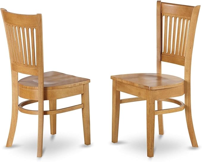 East West Furniture DLVA5-OAK-W 5 Piece Modern Dining Table Set Includes a - Image 5