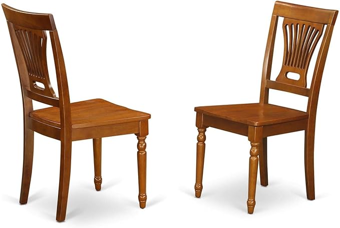 East West Furniture DLPL5-SBR-W 5 Piece Dining Room Table Set Includes a Round - Image 3