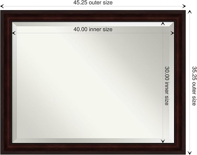Amanti Art Brown Bathroom Mirror - Image 4