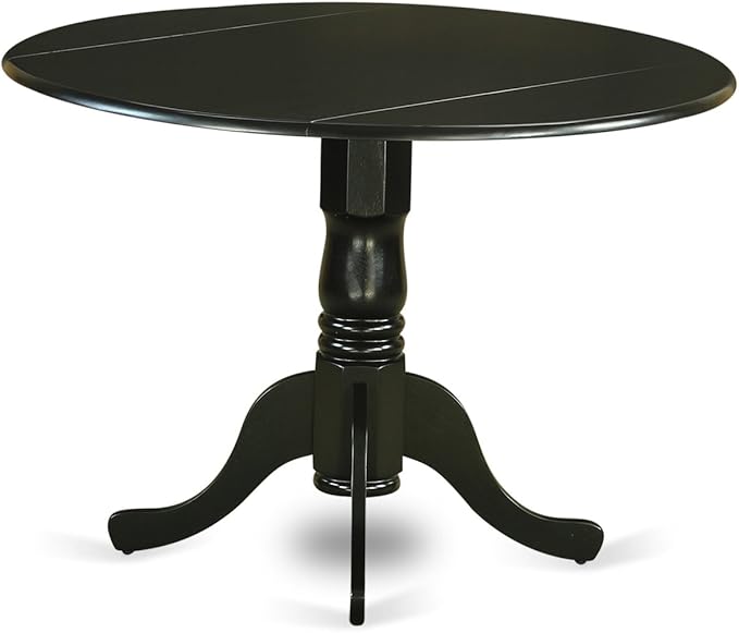 East West Furniture DLWE5-BLK-W 5 Piece Dinette Set - Image 5