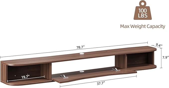 Floating TV Stand, Floating TV Console, Under TV Shelf - Image 4