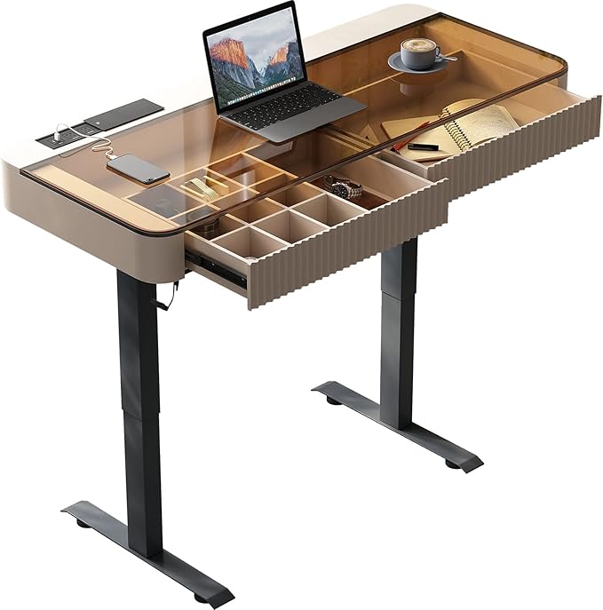 Lartis Office Desk, Electric Computer Lift Table Standing Desk - Image 8