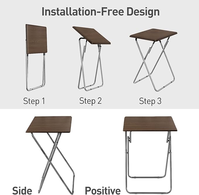 Garden 4 you 25In Portable Folding TV Tray Table on Bed & Sofa, TV Dinner Tray - Image 4