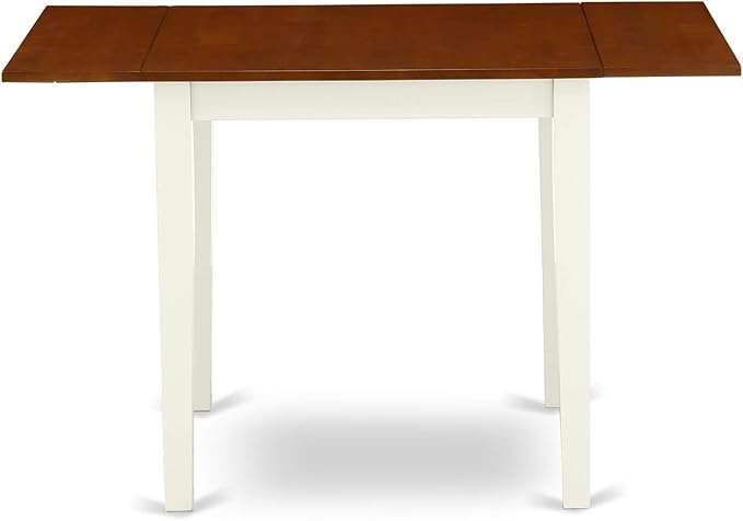 East West Furniture NDAV3-WHI-W 3 Piece Dinette Set - Image 5