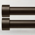 2 Pack Curtain Rods for Windows 72 to 144 Inch, 1 Inch Bronze Curtain Rods Set by TimeForest