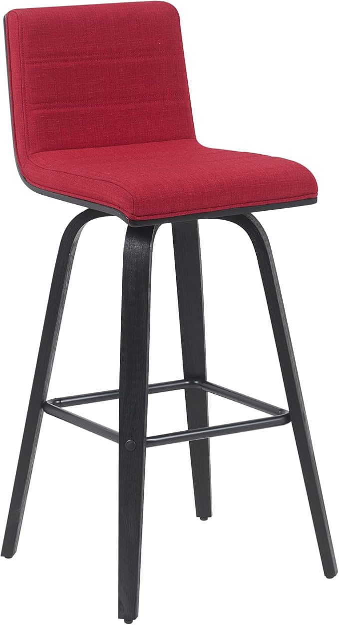 Armen Living Vienna Modern Swivel 30" Bar Height Barstool - Image 2