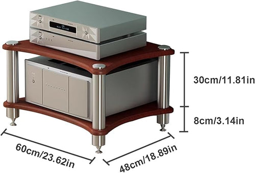 2-Tier AV Media Stand, Stereo Racks and Stands, Video Component Cabinet Audio - Image 2