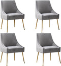 Modern Velvet Dining Chairs Set of 4, Contemporary Upholstered Furniture by HOLILA