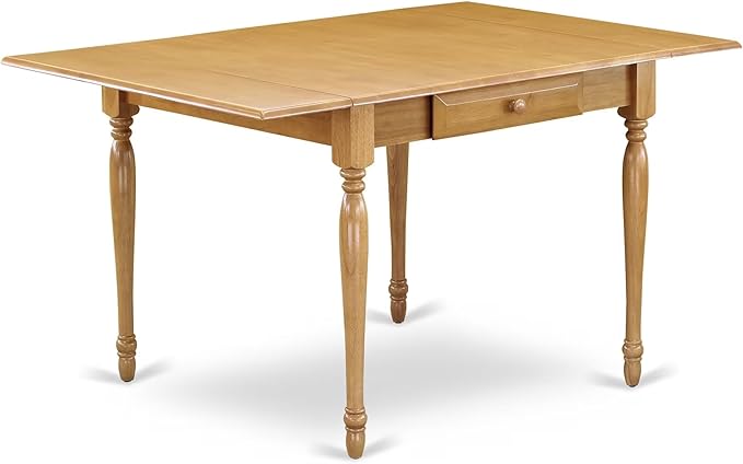 East West Furniture MZAN5-OAK-C 5 Piece Dinette Set - Image 3