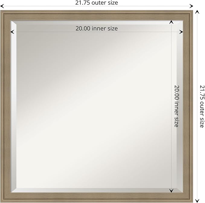 Amanti Art Brown Bathroom Mirror - Image 4