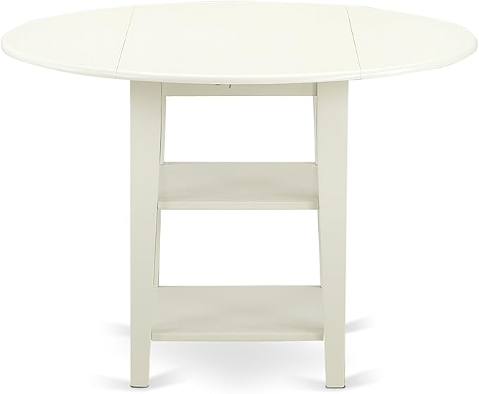 East West Furniture SUDA5-LWH-C 5 Piece Kitchen Table Set - Image 5