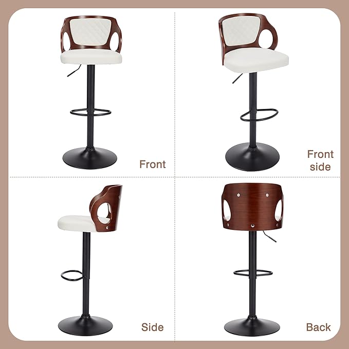 VECELO BarStools Set of 2, Counter Height Stools - Image 7