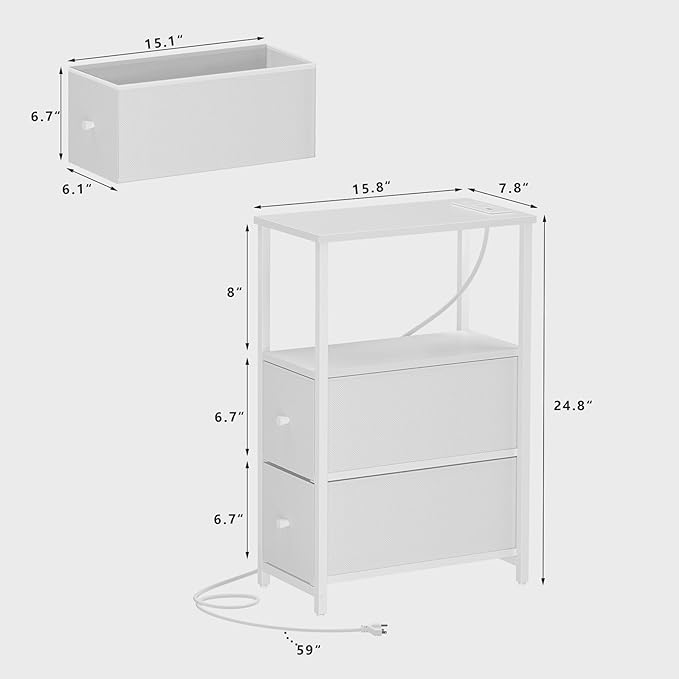 TUTOTAK Small Narrow End Table - Image 3