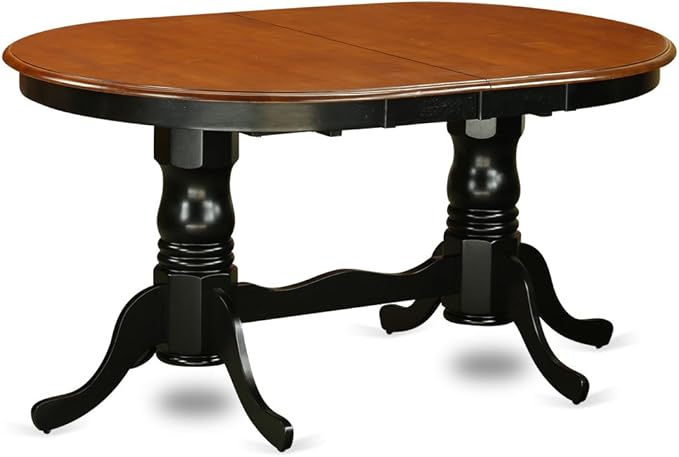 East West Furniture PLAV9-BCH-W 9 Piece Dining Set Includes an Oval Dining Room - Image 3