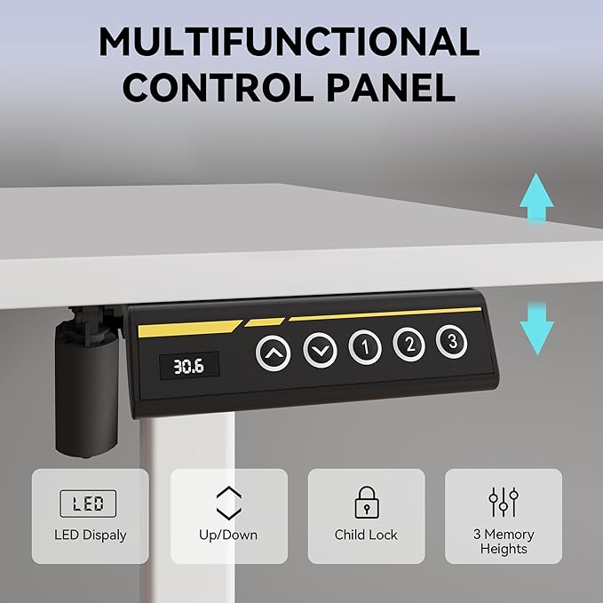 Electric Standing Desk Adjustable Height 40"x24" Stand Up Desk - Image 5