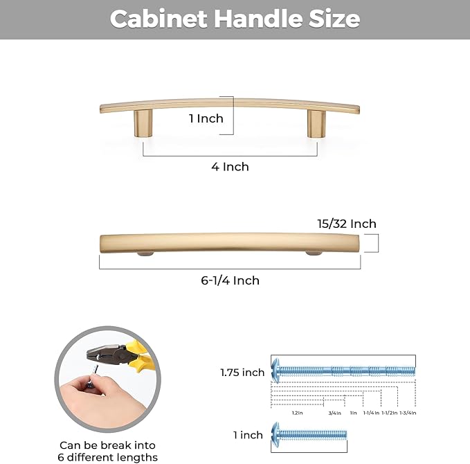 10 Pack Cabinet Handles 4" Hole Center - Image 3