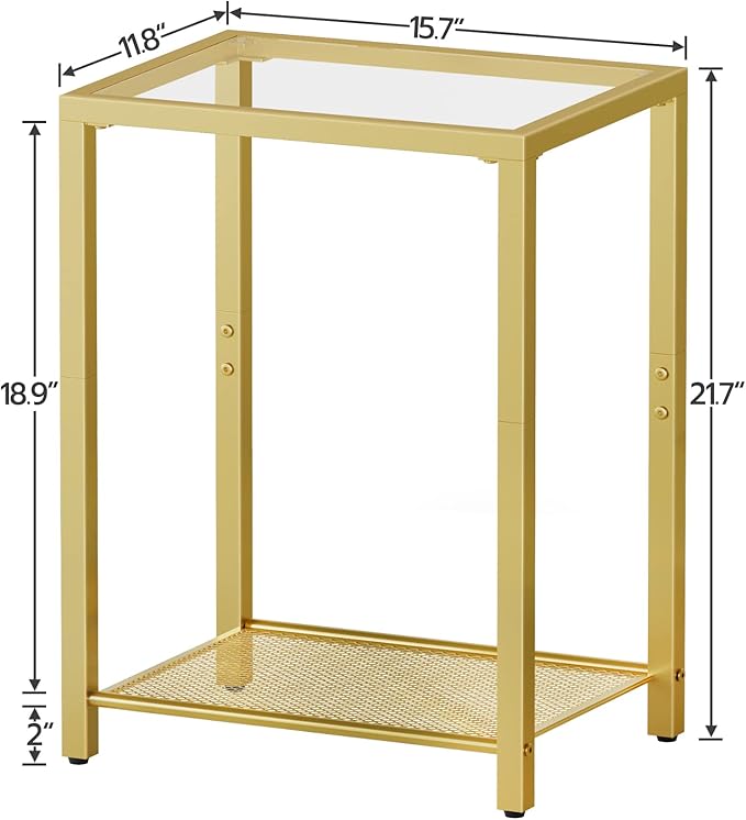 HOOBRO Side Table, 2-Tier End Table, Nightstand - Image 3