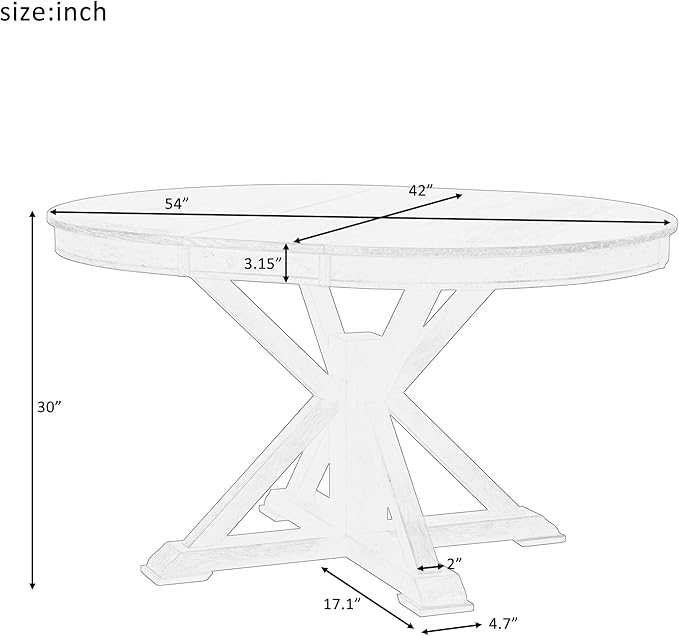 Retro Style Round Dining Table - Image 2
