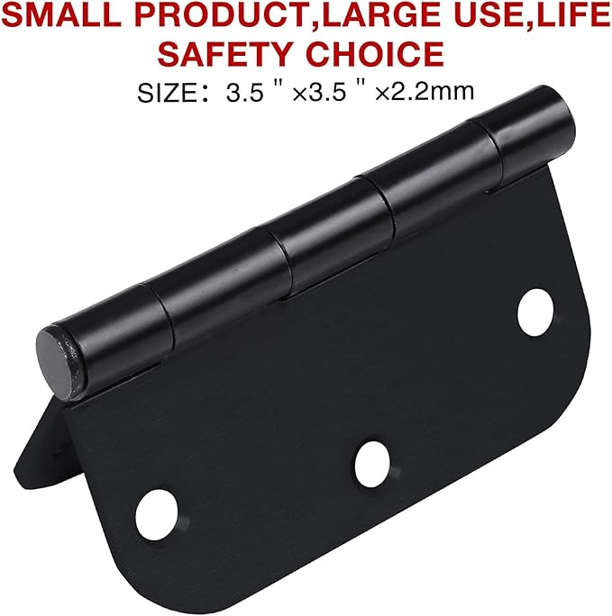 TDCHINGES 18 Pack Door Hinges 3.5 Inch Matte Black - Image 6