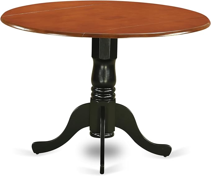East West Furniture DLAN3-BCH-C 3 Piece Dining Room Table Set Contains a Round - Image 3