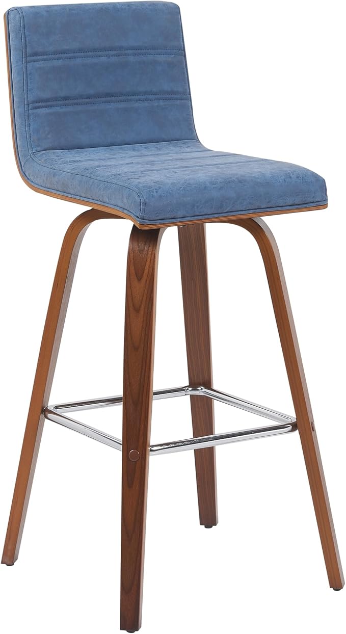 Armen Living Vienna Modern Swivel 30" Bar Height Barstool - Image 2