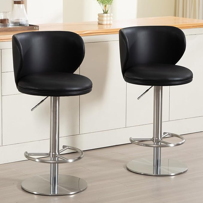 Stainless Steel Bar Stools, Grade Modern Leather Bar Chair - Image 3