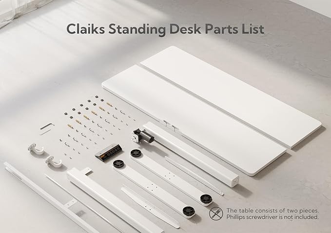 Claiks Electric Standing Desk, Adjustable Height Stand up Desk, 48x24 Inches - Image 8