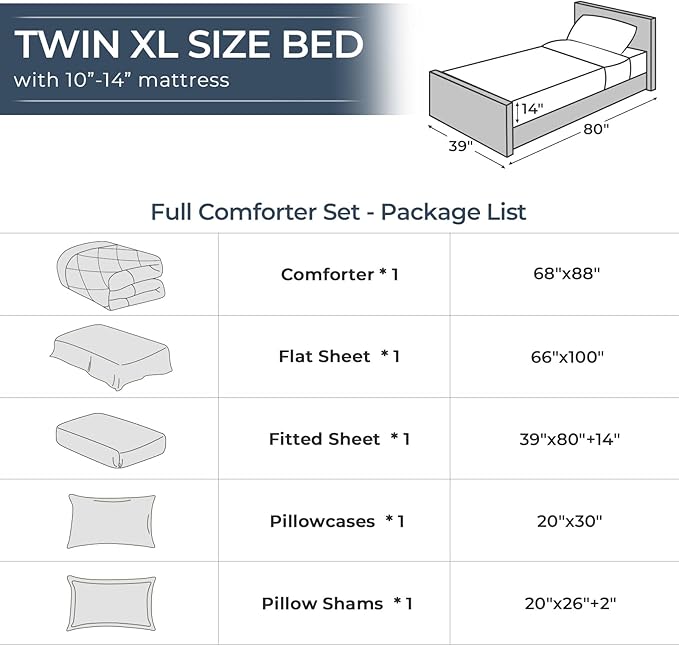 HEVUMYI Ivory Twin-XL Comforter Set - Image 8