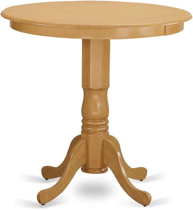 East West Furniture JACF3-OAK-C 3 Piece Kitchen Counter Height Dining Table Set - Image 4