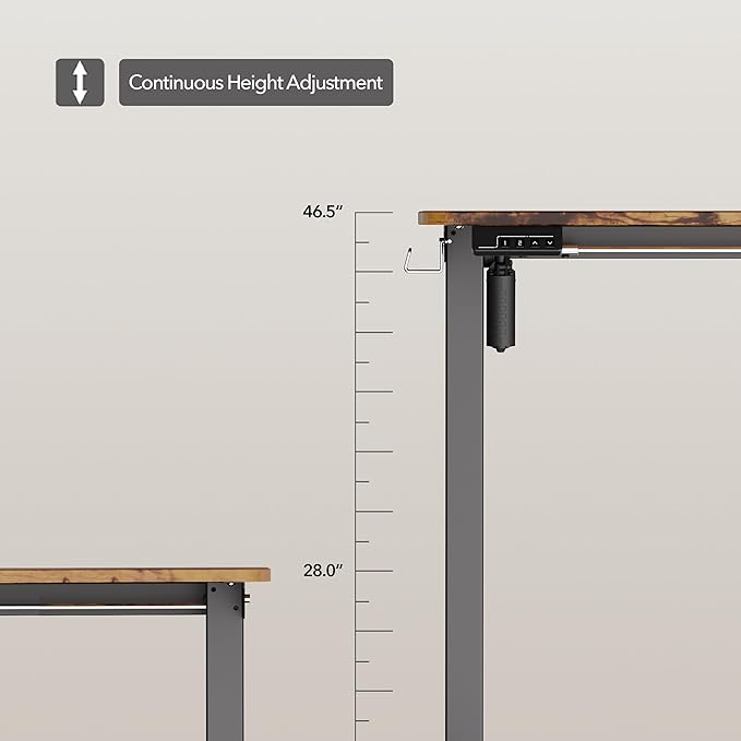 Electric Standing Desk Adjustable Height, 48x24 Inches Sit Stand up Desktop - Image 3