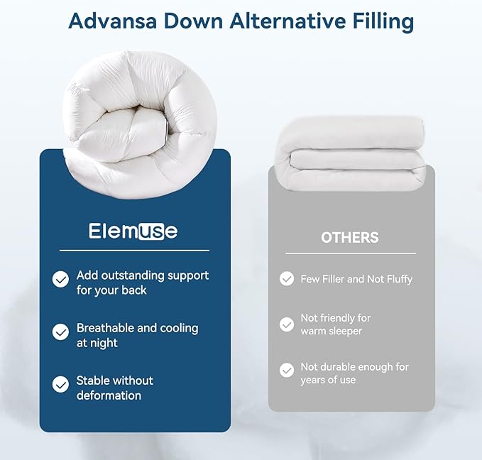 ELEMUSE Twin Cooling Mattress Topper, Extra Thick 1300gsm Mattress Pad - Image 6