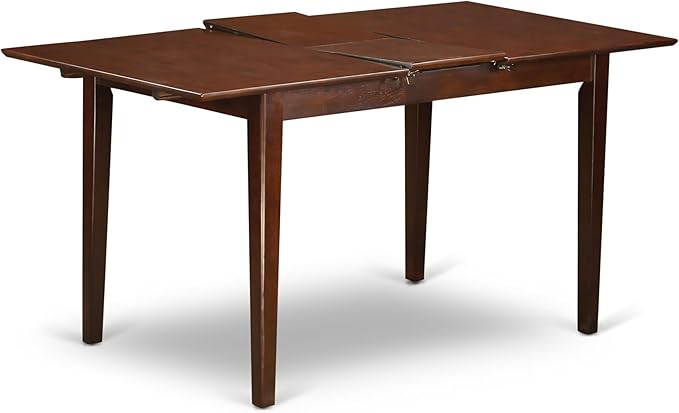 East West Furniture PSNO7-MAH-W 7 Piece Dining Table Set Consist of a Rectangle - Image 4