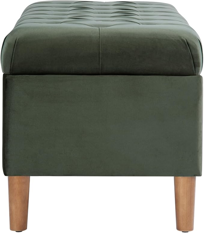 HomePop Home Decor | Tufted Ainsley Button Storage Ottoman Bench - Image 10