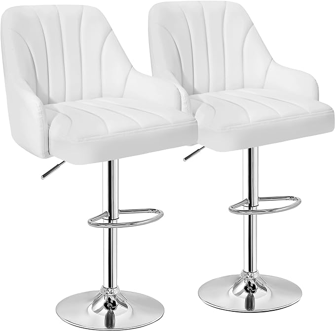 VECELO Bar Stools Set of 2, Adjustable Barstools, Counter Height Stools by VECELO