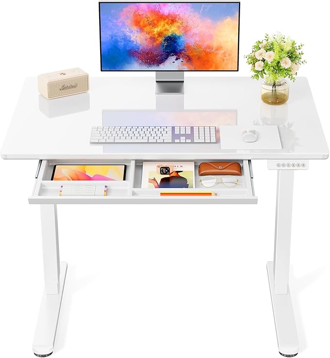 Marsail Glass Standing Desk by Marsail